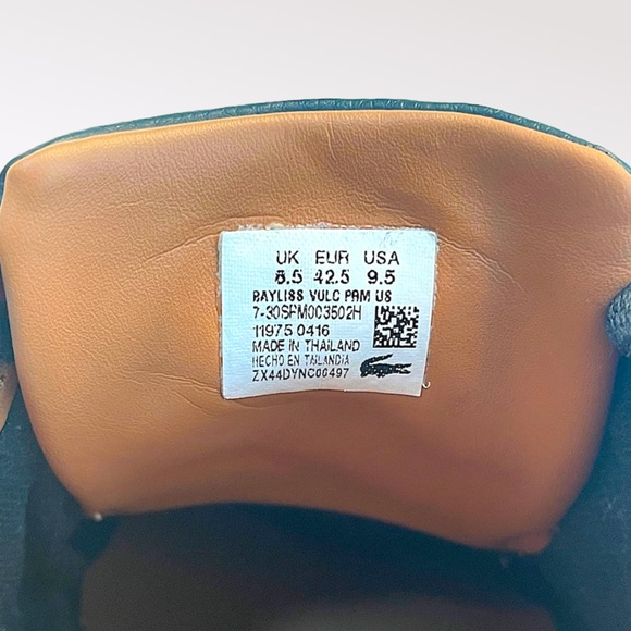 Black Lacoste leather shoes for men - Picture 4 of 4